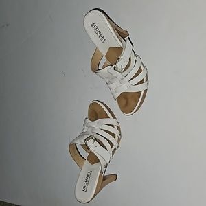 Michael Kors white strappy heel size 6.